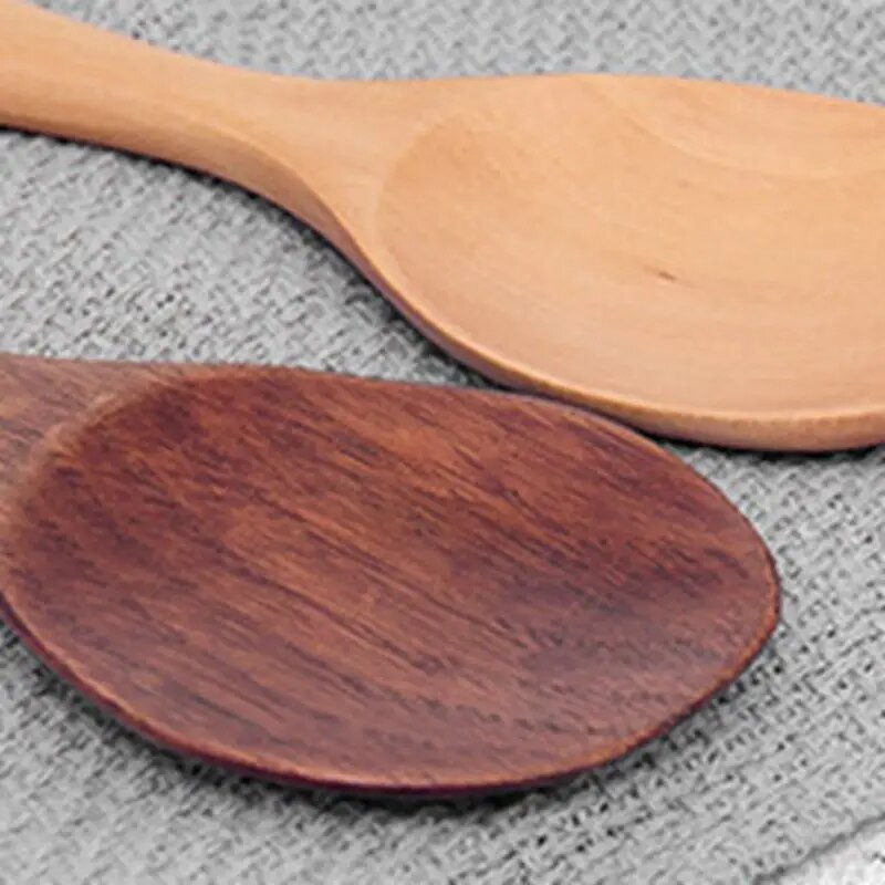 Japoniško stiliaus medinis ryžių šaukštas ryžių irklas medinis kaušelis virtuvės šaukštas šaukštas valgomasis šaukštas didelis serviravimo šaukštas virtuvės stalo reikmenys