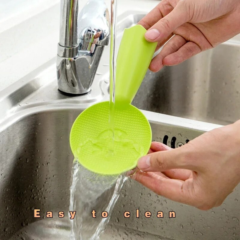 Tapadásmentes műanyag rizskanál Aranyos mosolygós arc rizslapátkanál főzőlap hosszú rizslapát Konyhai edény Evőeszközök Eszközök