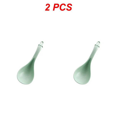 1 vnt košės šaukštas kviečių šiaudų ryžių kaušas, sutirštintas 4 spalvų didelis sriubos šaukštas valgio šaukštelis vakarienės kaušeliai PP virtuvės reikmenys maisto gaminimo priemonė