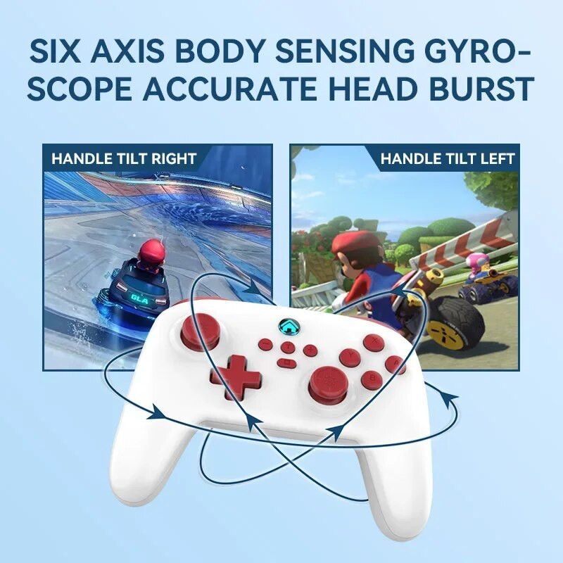 S11, skirtas „Switch“ belaidžiam vairasvirtei „Bluetooth“ žaidimų pultelis Kompiuterinis telefonas su pažadinimo vibracijos lytėjimo žaidimu Rankenos valdiklis