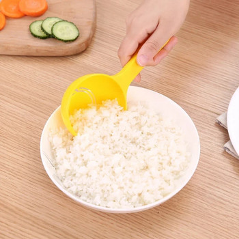 Пластмасова голяма лъжичка незалепваща форма многофункционална оризова кръгла конги мини лъжица кухненска домакинска парти посуда