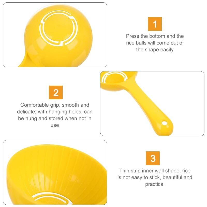 Műanyag, nagy kanál tapadásmentes öntőforma, többfunkciós rizs kerek kongee minikanál konyhai háztartási étkészlet
