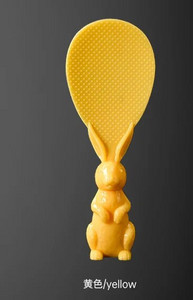 Animacinio filmo ryžių šaukštas Kviečių šiaudų triušio šaukštas gali atsistoti Triušis Ryžių semtuvas Ryžių viryklė Ryžių šaukštas Kūrybinis nepridegantis ryžių puslapis