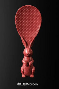 Animacinio filmo ryžių šaukštas Kviečių šiaudų triušio šaukštas gali atsistoti Triušis Ryžių semtuvas Ryžių viryklė Ryžių šaukštas Kūrybinis nepridegantis ryžių puslapis