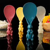 Animacinio filmo ryžių šaukštas Kviečių šiaudų triušio šaukštas gali atsistoti Triušis Ryžių semtuvas Ryžių viryklė Ryžių šaukštas Kūrybinis nepridegantis ryžių puslapis