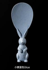 Animacinio filmo ryžių šaukštas Kviečių šiaudų triušio šaukštas gali atsistoti Triušis Ryžių semtuvas Ryžių viryklė Ryžių šaukštas Kūrybinis nepridegantis ryžių puslapis