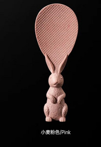 Animacinio filmo ryžių šaukštas Kviečių šiaudų triušio šaukštas gali atsistoti Triušis Ryžių semtuvas Ryžių viryklė Ryžių šaukštas Kūrybinis nepridegantis ryžių puslapis