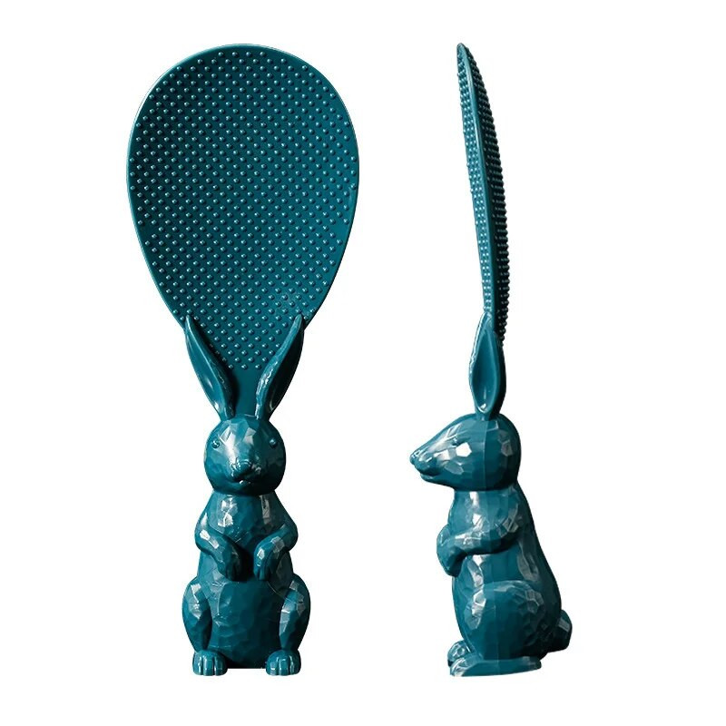 Animacinio filmo ryžių šaukštas Kviečių šiaudų triušio šaukštas gali atsistoti Triušis Ryžių semtuvas Ryžių viryklė Ryžių šaukštas Kūrybinis nepridegantis ryžių puslapis