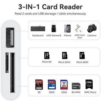 USB Type-C OTG адаптер TF CF SD четец на карти с памет Micro USB Type C конвертор за IPad Huawei Macbook USB четец на карти тип C