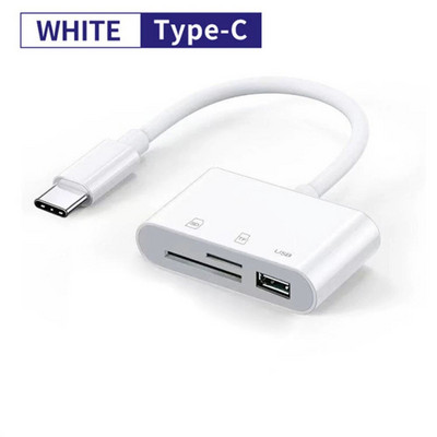 C-tüüpi USB-OTG-adapter TF CF SD-mälukaardilugeja Mikro-USB-tüüpi C-muundur IPadi Huawei Macbooki USB-tüüpi C-kaardilugeja jaoks