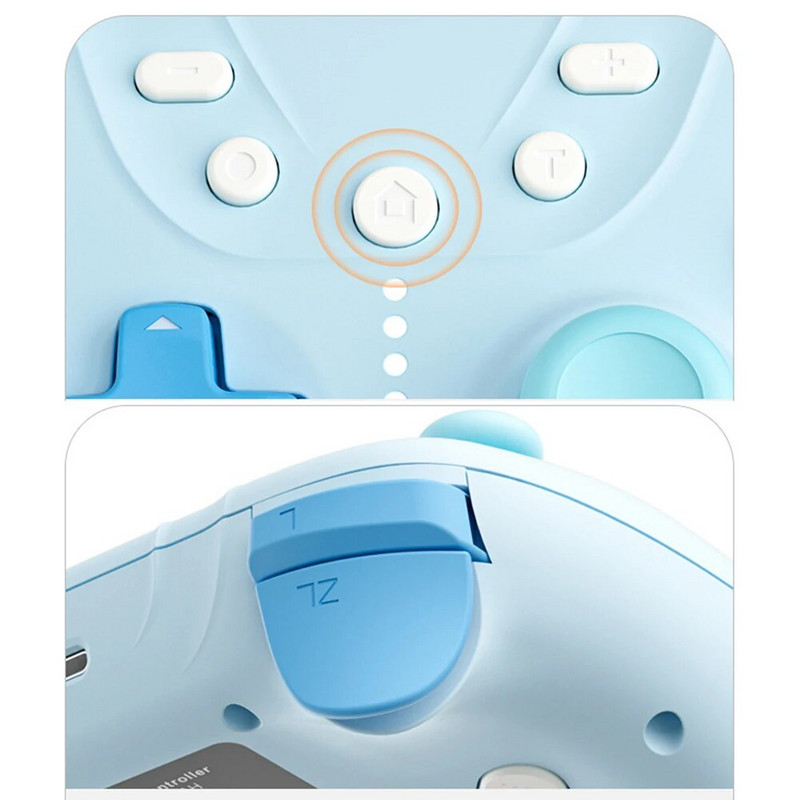 Безжичен контролер Съвместим с Bluetooth програмируем конзолен контролер с двоен джойстик с ефект на Хол за Switch/PC/Steam Deck