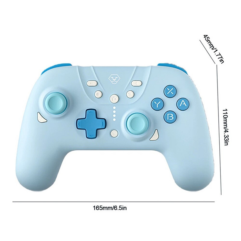 Безжичен контролер Съвместим с Bluetooth програмируем конзолен контролер с двоен джойстик с ефект на Хол за Switch/PC/Steam Deck
