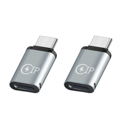 2 vnt. „Lightning Female“–C tipo „Male“ kabelio adapteris 5V 2.1A, skirtas iPhone XS USB C prie apšvietimo jungties, skirtas Huawei kabelio keitikliui