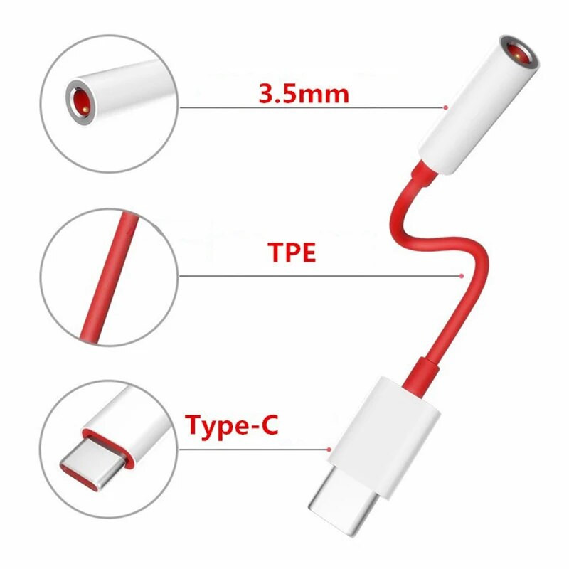 C tipo USB kištukas su 3,5 mm ausinių lizdo adapterio garso kabelio jungtis, skirta Oneplus Xiaomi Huawei universaliam C tipo muzikos keitikliui