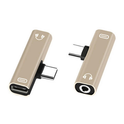 2 IN1 C tipo į 3,5 mm lizdą ausinių įkrovimo kabelio garso keitiklis, skirtas Xiaomi Huawei C tipo planšetiniam kompiuteriui iki 3,5 mm OTG adapterio