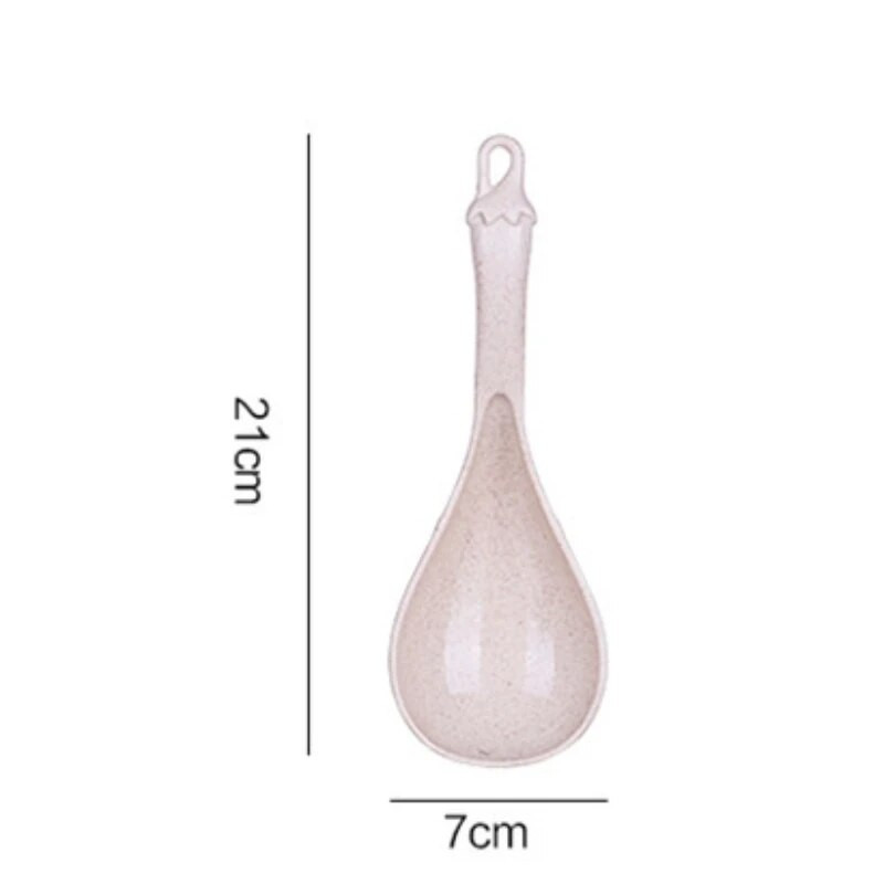 Kviečių šiaudų sriubos šaukštas Buitinis baklažanų sutirštintas didelis sriubos šaukštas Virtuvės plastikinis virtuvės reikmenys košės šaukštas