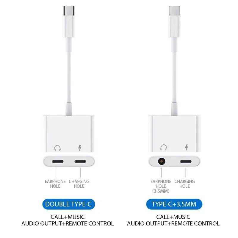 Adaptor USB tip C la jack de 3,5 mm AUX pentru iPhone 15 Xiaomi Samsung Cablu audio digital pentru căști Conector OTG cu rată ridicată de decodare