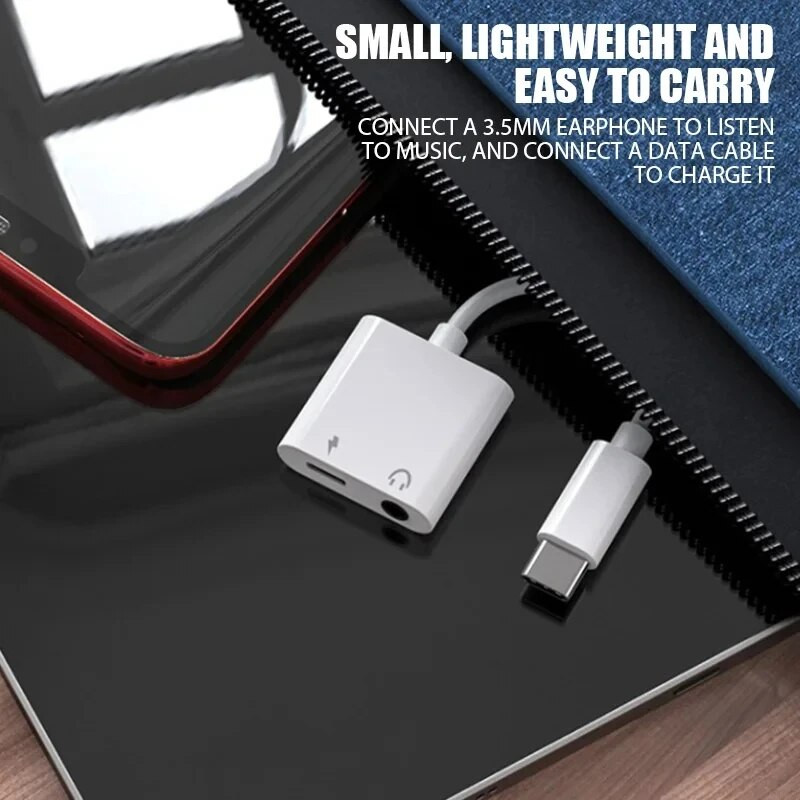 Adaptor USB tip C la jack de 3,5 mm AUX pentru iPhone 15 Xiaomi Samsung Cablu audio digital pentru căști Conector OTG cu rată ridicată de decodare