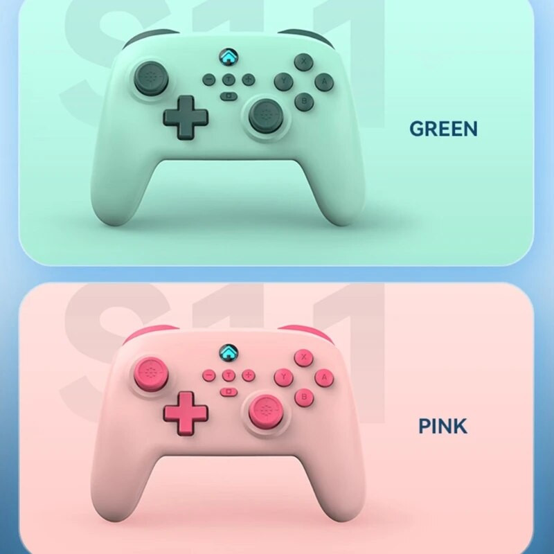 Belaidis su „Bluetooth“ suderinamas žaidimų pultelis, skirtas „NS SwitchPro“ žaidimų valdikliui, reguliuojama vibracija, skirta „SwitchPro PC 896C“