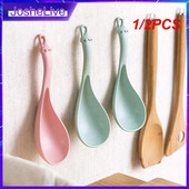 1/2 vnt sutirštintos košės šaukštas kviečių šiaudų virtuvės reikmenys ryžių šaukštas buitinės sriubos šaukštas virtuvės plastikinis didelis baklažanas