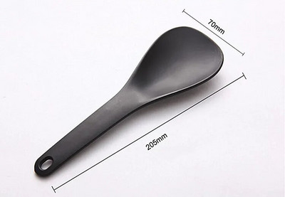 Naujas plastikinis nepridegantis ryžių šaukštas ilgas kepimo ryžių mentelė Juoda balta pakabinamas sriubos šaukštas virtuvės indai