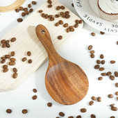 Fából készült konyhai edények Evőeszközök Teakfa rizskanál rizslapátkanál Fa konyhai kanál merőkanál evőkanál nagy adagolókanál