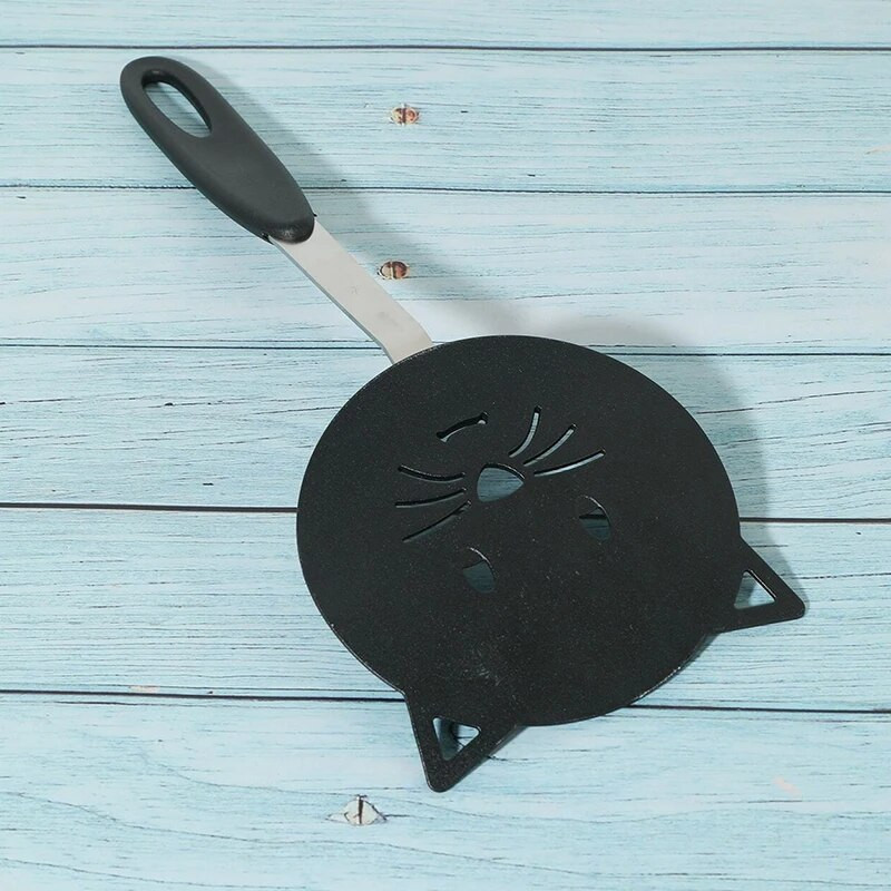 Nailoninė keptuvės mentele animacinio filmo forma Miau Miau kepimo mentelė Buitinė neprideganti mentelė