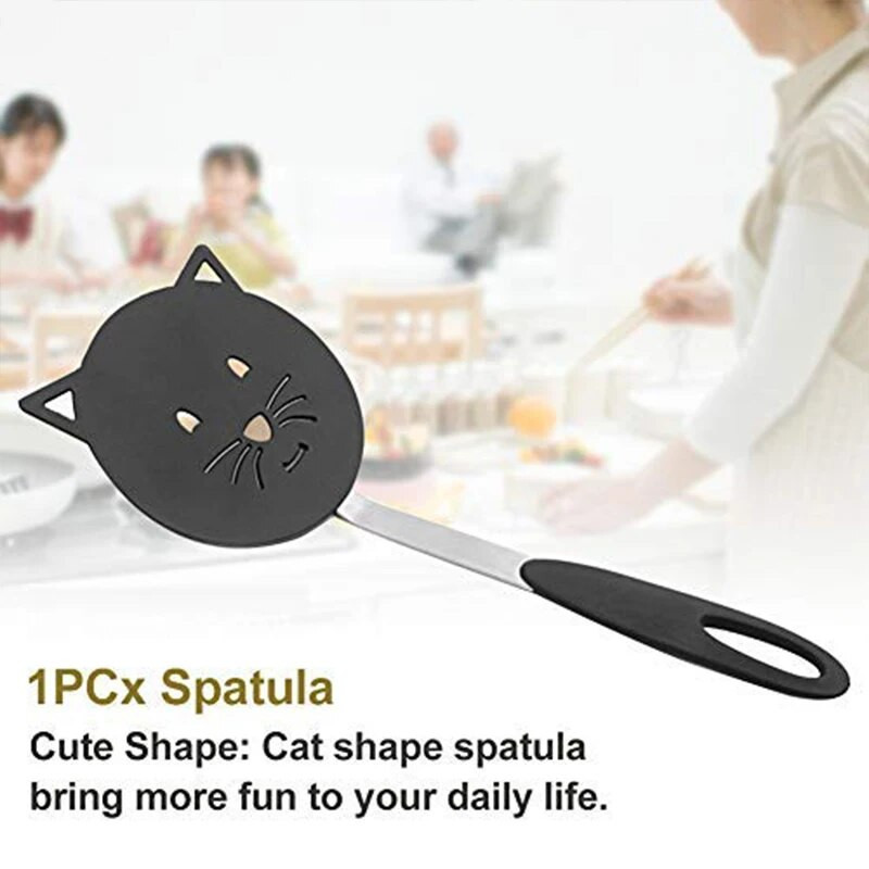 Nailoninė keptuvės mentele animacinio filmo forma Miau Miau kepimo mentelė Buitinė neprideganti mentelė