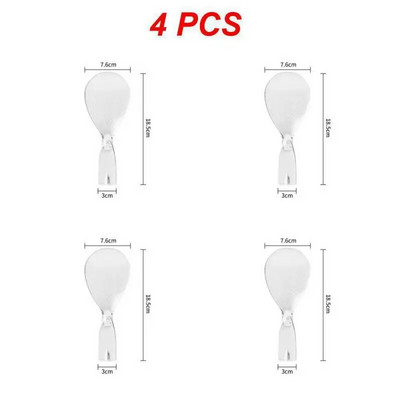 1/2/4 vnt Statomas ryžių šaukštas Nelipni medžiaga Ryžių kepimo kaušelis Virtuvės valgomojo įrankiai Priedai