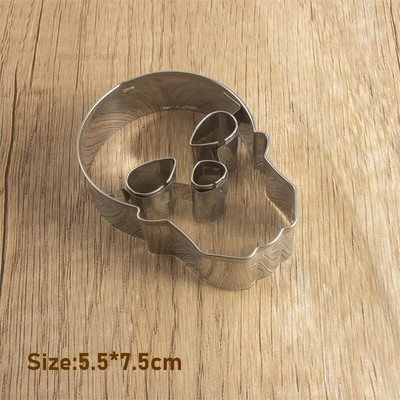 Helovino sausainių pjaustyklės kaukolė Moliūgas vaiduoklis karstas Huanted namas nerūdijančio plieno fondantas sausainių antspaudas tortų dekoravimo įrankiai