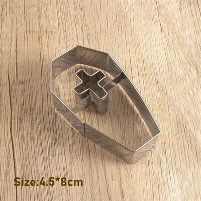 Helovino sausainių pjaustyklės kaukolė Moliūgas vaiduoklis karstas Huanted namas nerūdijančio plieno fondantas sausainių antspaudas tortų dekoravimo įrankiai