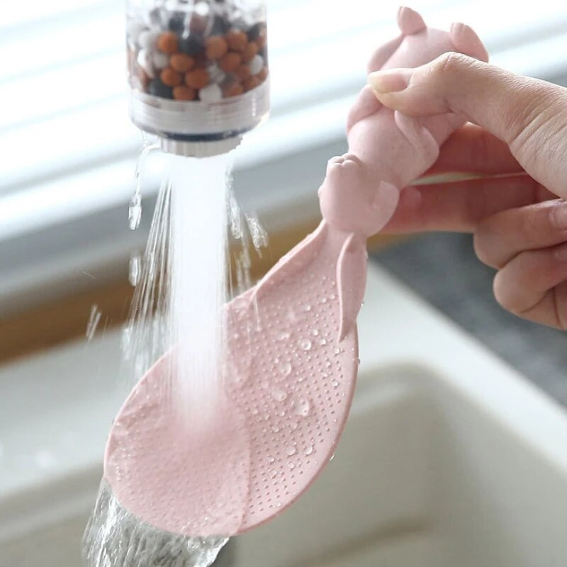 Mielos aplinkai nekenksmingos medžiagos Triušio formos šaukštas Statomas ryžių šaukštas Kūrybinis nepridegantis animacinis virtuvės įrankis