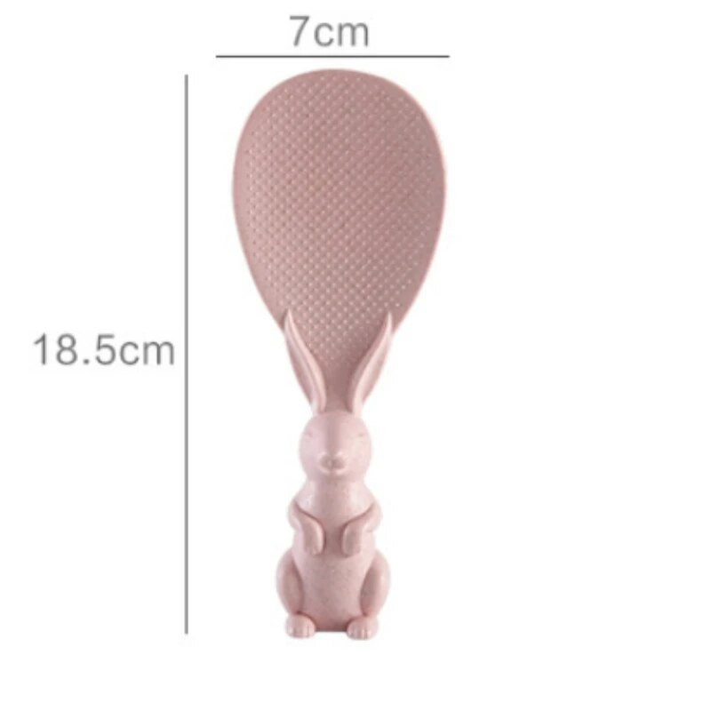 Mielos aplinkai nekenksmingos medžiagos Triušio formos šaukštas Statomas ryžių šaukštas Kūrybinis nepridegantis animacinis virtuvės įrankis