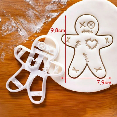 Didelis kalėdinis imbierinis žmogelis sausainių pjaustyklės formelės meduolių berniuko/mergaitės sausainių fondant reljefinis antspaudas „pasidaryk pats“ vakarėlio torto dekoravimas