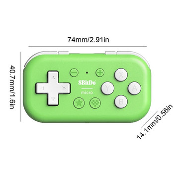Χειριστήριο τσέπης Συμβατή με Bluetooth Κονσόλα χειρός Σχεδιασμένη για παιχνίδια 2D Ασύρματο Gamepad για Switch/Raspberry Pi
