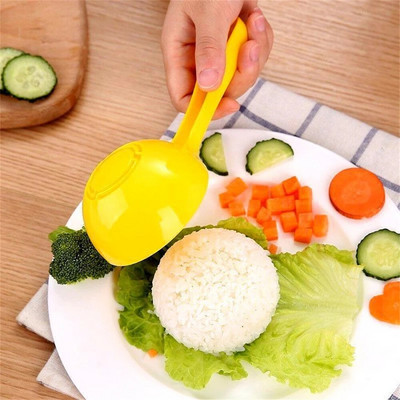 Полукръг Форма за лъжица за ориз Незалепваща форма за суши Лъжици за лъжица за оризови топки за домашна кухня Уред за готвене на ориз Congee Spoon
