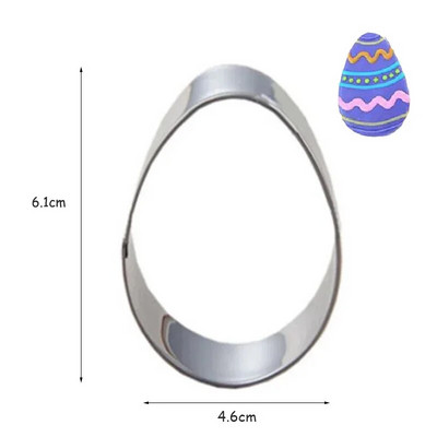 Naujas Velykinių sausainių pjaustytuvų rinkinys zuikis, kiaušinis, gėlė, triušio veidas, viščiukas, morkos, drugelis-nerūdijančio plieno fondanto pjaustyklės formos kepimo įrankis