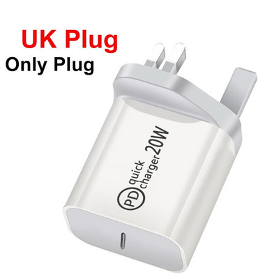 Mobilusis 20W Type-C Charge Block Telefonas Planšetinis Sieninis Įkrovimo Adapteris Nešiojamas QC3.0 PD greitas įkroviklis, skirtas Samsung iPhone Xiaomi Usb c
