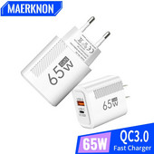 65W GaN PD USB C įkroviklis Greito įkrovimo C tipo telefono įkroviklis skirtas iPhone 15 14 Xiaomi Samsung Huawei EU/US Plug Quick Charge Adapter