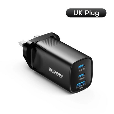65W GaN USB Type C įkroviklis nešiojamam kompiuteriui PPS 45W 25W greitas įkrovimas, skirtas iPhone14 Pro, skirtas Samsung, skirtas HuaWei QC3.0 PD3.0 telefono įkrovikliams