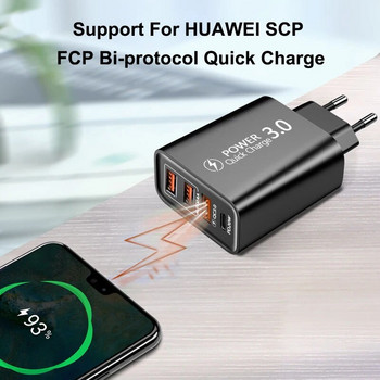 Olaf 60W USB C Φορτιστής USB Fast Charger Τύπος C Φορτιστής κινητού τηλεφώνου PD QC3.0 Προσαρμογέας ρεύματος για iPhone Xiaomi Samsung Huawei Poco