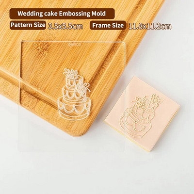 Vestuvinių tortų dekoravimo įrankiai Sausainių spaudos antspaudas Reljefinis sausainių pjaustytuvas Fondant Sugarcraft sausainių pjaustyklės Formos Tortų forma