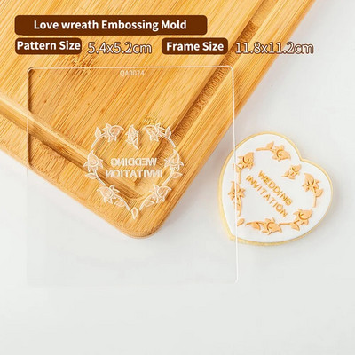 Vestuvinių tortų dekoravimo įrankiai Sausainių spaudos antspaudas Reljefinis sausainių pjaustytuvas Fondant Sugarcraft sausainių pjaustyklės Formos Tortų forma