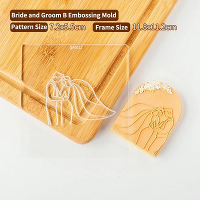 Vestuvinių tortų dekoravimo įrankiai Sausainių spaudos antspaudas Reljefinis sausainių pjaustytuvas Fondant Sugarcraft sausainių pjaustyklės Formos Tortų forma