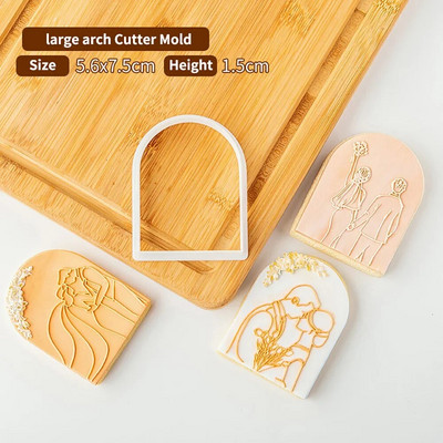 Vestuvinių tortų dekoravimo įrankiai Sausainių spaudos antspaudas Reljefinis sausainių pjaustytuvas Fondant Sugarcraft sausainių pjaustyklės Formos Tortų forma