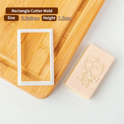 Vestuvinių tortų dekoravimo įrankiai Sausainių spaudos antspaudas Reljefinis sausainių pjaustytuvas Fondant Sugarcraft sausainių pjaustyklės Formos Tortų forma