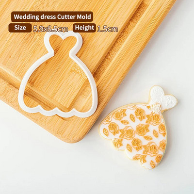 Vestuvinių tortų dekoravimo įrankiai Sausainių spaudos antspaudas Reljefinis sausainių pjaustytuvas Fondant Sugarcraft sausainių pjaustyklės Formos Tortų forma