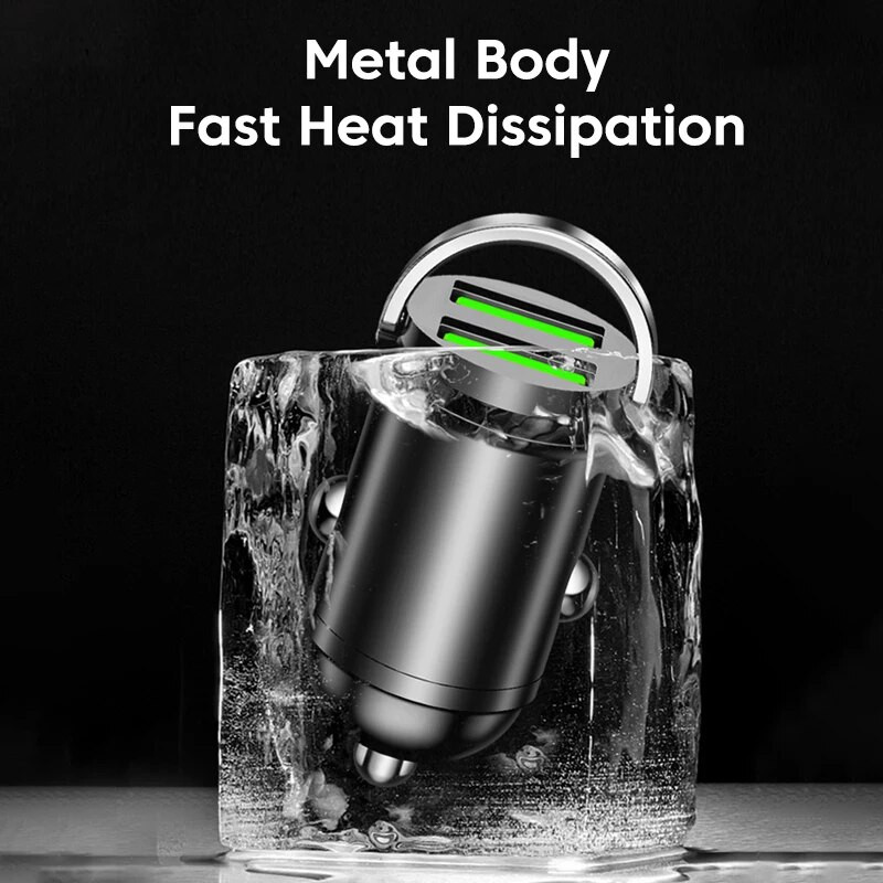 Olaf 200W Mini automobilinio įkroviklio žiebtuvėlis Greitas įkrovimas iPhone QC3.0 Dual USB automobilinio telefono įkroviklio adapteris, skirtas Xiaomi Samsung Huawei