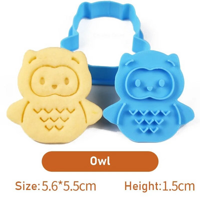 Rudens lapai Voverė Pelėda Lapė Raštas 3D Sausainių Pelėsiai Padėkos Kaštonai Kankorėžiai Fondantas sausainių pjaustyklės formų kepimo įrankis