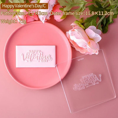 Su Valentino diena Meilės laiškas sausainis Reljefinis pelėsis Meilės širdelė Fondant torto dekoravimo įrankiai Rankų darbo dovanų kepimo reikmenys
